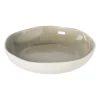 Xenos Borden|Kerstservies-Diep bord kaori - wit/bruin - ø22x4 cm