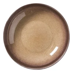 Xenos Borden-Diep bord Olivia - bordeauxrood/beige - ø20.3x5 cm