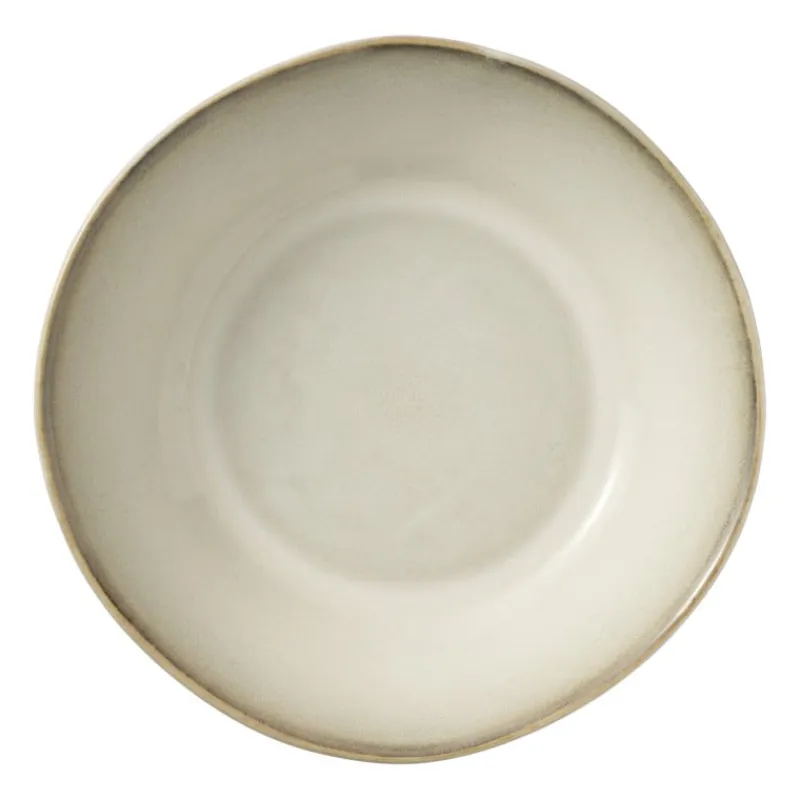 Xenos Borden-Diep bord Roots - beige - ø20x5.4 cm