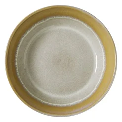 Xenos Borden-Diep bord roots - oker - ø20x5.4 cm