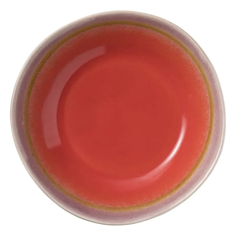 Xenos Borden-Diep bord Roots - rood/paars - ø20x5.4 cm