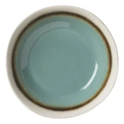 Xenos Borden-Diep bord Roots - turquoise - ø20x5.4 cm