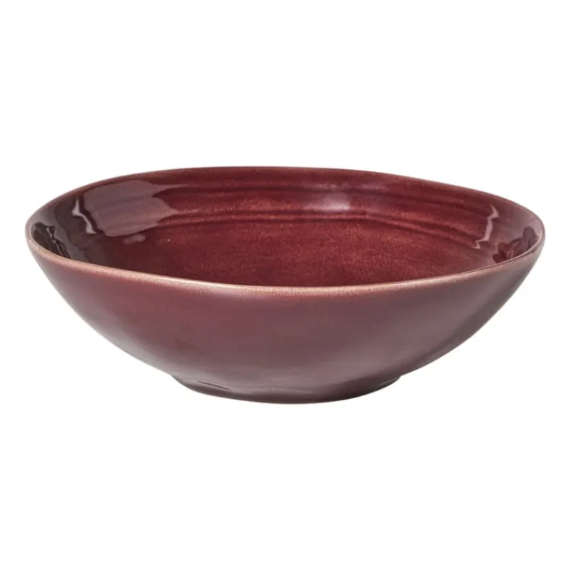 Xenos Borden-Diep bord Toscane - bordeauxrood - ø19x6 cm