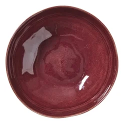 Xenos Borden-Diep bord Toscane - bordeauxrood - ø19x6 cm