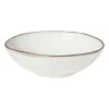 Xenos Borden-Diep bord Toscane - wit - ø19 cm