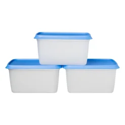 Xenos Bewaardozen-Diepvriesdoosjes - set van 3 - 1 liter
