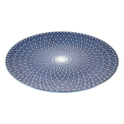 Xenos Borden-Dinerbord blue print - diamonds - ⌀26 cm