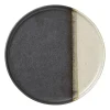 Xenos Kerst|Borden-Dinerbord cortado - beige/zwart - ø26.5x2 cm