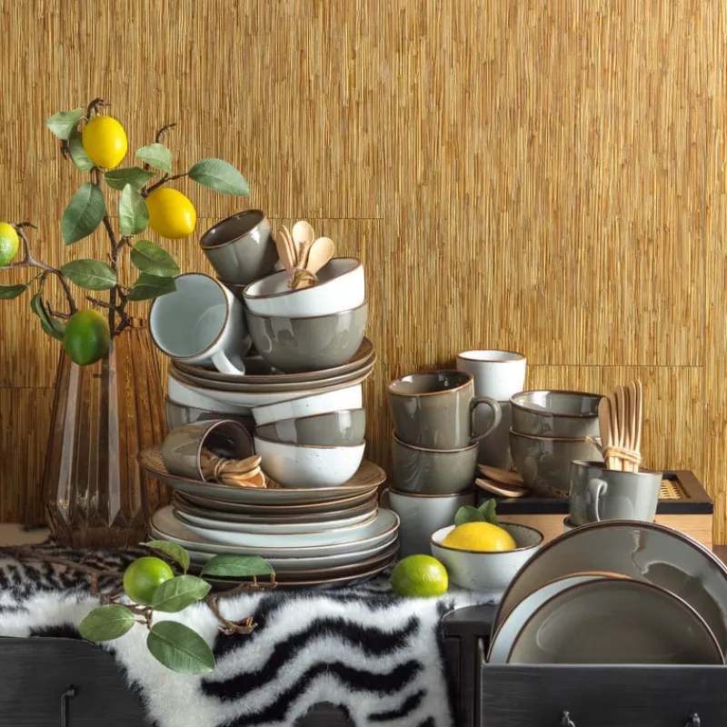 Xenos Borden-Dinerbord Emma - groen - ø26.5 cm