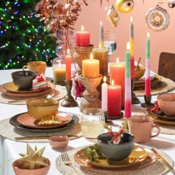 Xenos Borden-Dinerbord Emma - terra roze - ø26.5 cm