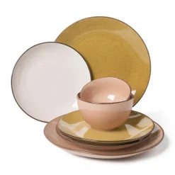 Xenos Borden-Dinerbord Emma - terra roze - ø26.5 cm