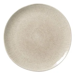 Xenos Borden|Kerstservies-Dinerbord fuji - beige - ø27.5x2.4 cm