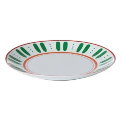 Xenos Borden-Dinerbord holly jolly - groen - ø26.8x2.8 cm