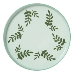 Xenos Kerstservies|Borden-Dinerbord jolie - groen -ø25.5x2.3 cm