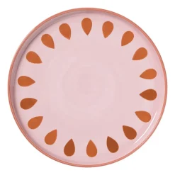 Xenos Borden-Dinerbord jolie - roze - ø25.5x2.3 cm