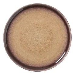 Xenos Borden-Dinerbord Olivia - bordeauxrood/beige - ø27.5x2.5 cm