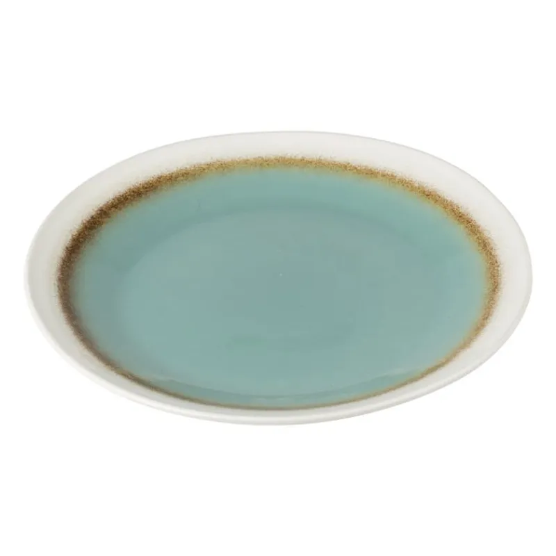 Xenos Borden-Dinerbord Roots - turquoise - ø27.5x3 cm