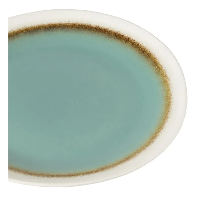 Xenos Borden-Dinerbord Roots - turquoise - ø27.5x3 cm