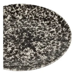 Xenos Borden-Dinerbord Roots - zwart/wit - ø27.5x3 cm