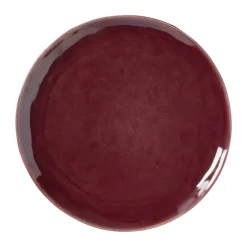 Xenos Borden|Kerstservies-Dinerbord Toscane - bordeauxrood - ø28 cm