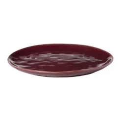 Xenos Borden|Kerstservies-Dinerbord Toscane - bordeauxrood - ø28 cm