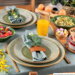 Xenos Borden-Dinerbord Yara - groen- ⌀26.8 cm