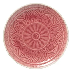 Xenos Borden-Dinerbord Yasmine - roze - 25.5 cm