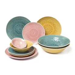 Xenos Borden-Dinerbord Yasmine - roze - 25.5 cm