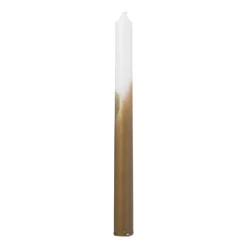 Xenos Dinerkaarsen-Dinerkaars dip dye - terra - ⌀2x25 cm