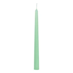 Xenos Dinerkaarsen-Dinerkaars glans - groen - ø2x25 cm