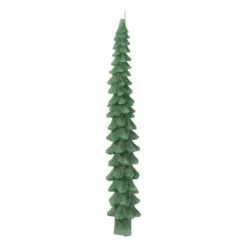 Xenos Dinerkaarsen-Dinerkaars groot - groen - ø4x25 cm