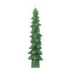 Xenos Kerstcadeaus|Dinerkaarsen-Dinerkaars klein - groen - ø4x15 cm