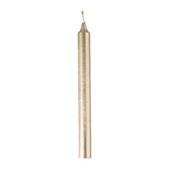 Xenos Dinerkaarsen-Dinerkaars rustiek - goud - ø2x24 cm