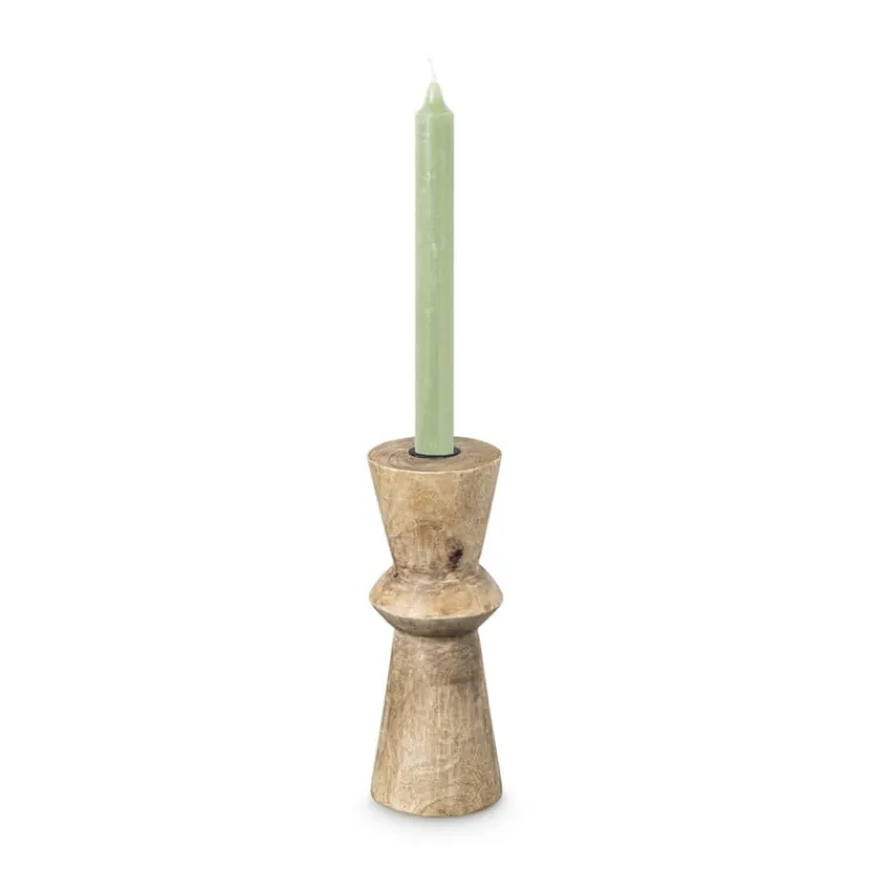 Xenos Dinerkaarsen-Dinerkaars rustiek - lindegroen - ø2x24 cm