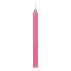 Xenos Dinerkaarsen-Dinerkaars rustiek - roze - ø2x24 cm