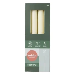 Bolsius Dinerkaarsen-Dinerkaarsen box ivoor - set van 8 - ø2x23 cm