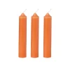 Xenos Dinerkaarsen-Dinerkaarsjes - set van 3 - oranje - ø2x12 cm