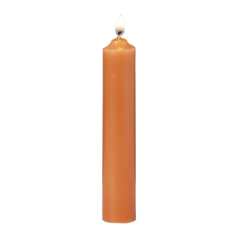 Xenos Dinerkaarsen-Dinerkaarsjes - set van 3 - oranje - ø2x12 cm