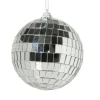 Xenos Kerstballen-Discobal - zilverkleurig - ø8 cm