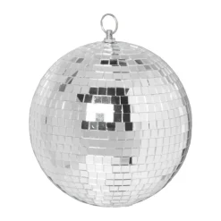 Xenos Kerstcadeaus-Discobal - zilverkleurig - ø20x20 cm