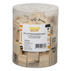 Xenos Hobbyletters-DIY houten hobby letters - set van 200