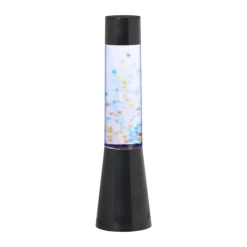 Xenos Kerstcadeaus-DIY Lava lamp met balletjes - blauw - ø8.5x33 cm
