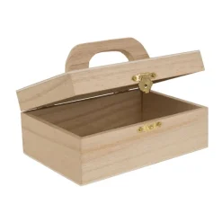 Xenos Doosjes-Doosje met handvat - rechthoekig - 10x15x6 cm