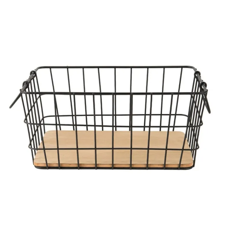 Xenos Manden|Manden-Draadmand - zwart - 31x21x14 cm