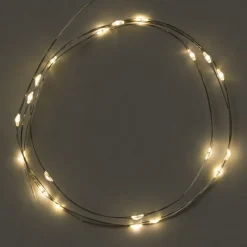 Xenos Kerstverlichting|Kerstboom Verlichting-Draadverlichting - warm wit licht - 20 led lampjes - 95 cm