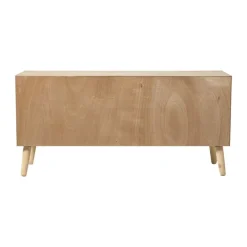 Xenos Dressoir-Dressoir Flores met ovalen vlakken - bruin - 55x120x40 cm
