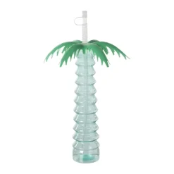 Xenos Drinkflessen|Kinderservies-Drinkfles palmboom - groen - 500 ml