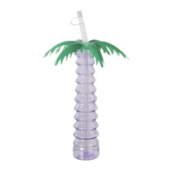 Xenos Drinkflessen|Kinderservies-Drinkfles palmboom - lila - 500 ml