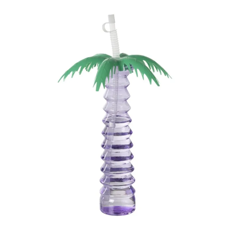 Xenos Drinkflessen|Kinderservies-Drinkfles palmboom - lila - 500 ml