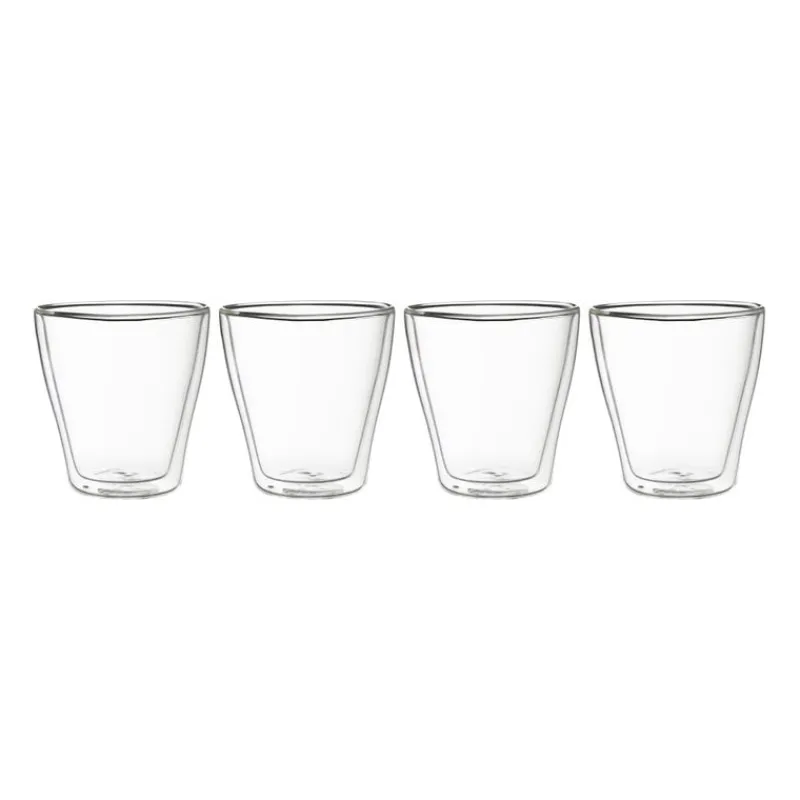 Xenos Glazensets-Dubbelwandige glazen - 350 ml - set van 4
